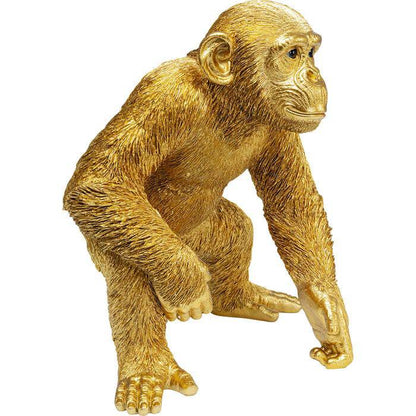 Deco Figurine Playing Ape Gold 50cm - JULIA VENCE STORE