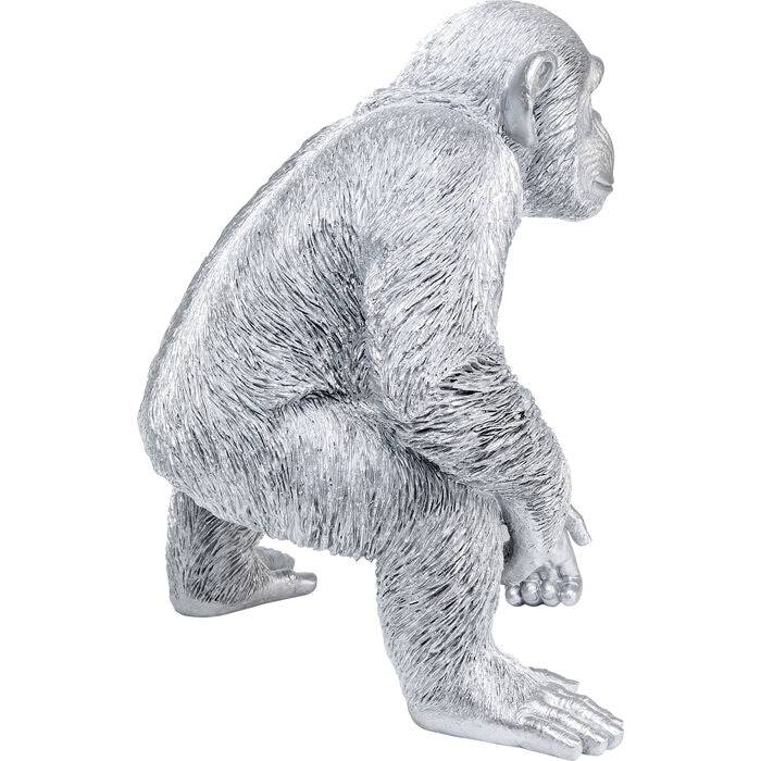 Deco Figurine Playing Ape Silver 50 - JULIA VENCE STORE