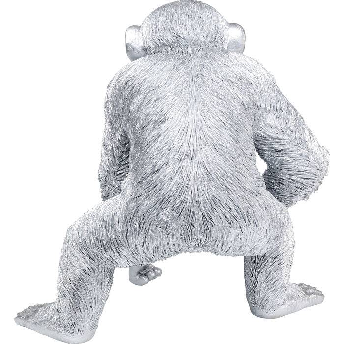 Deco Figurine Playing Ape Silver 50 - JULIA VENCE STORE