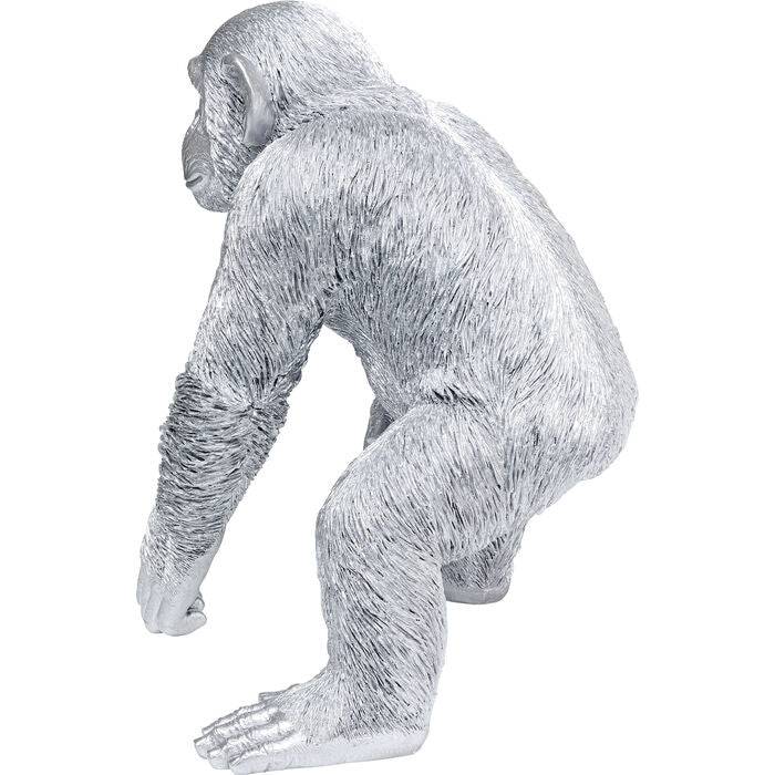 Deco Figurine Playing Ape Silver 50 - JULIA VENCE STORE