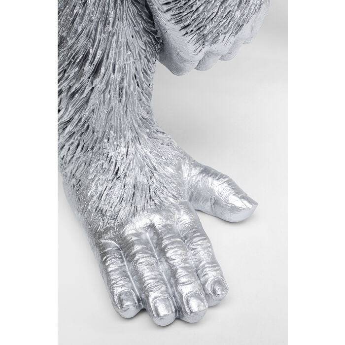 Deco Figurine Playing Ape Silver 50 - JULIA VENCE STORE