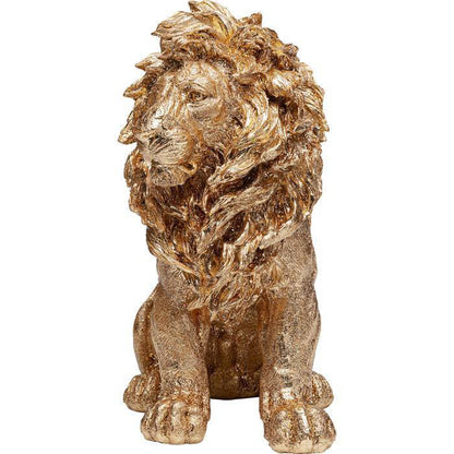 Deco Figurine Sitting Lion Gold 42cm - JULIA VENCE STORE