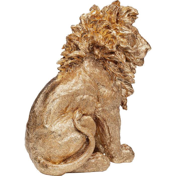 Deco Figurine Sitting Lion Gold 42cm - JULIA VENCE STORE