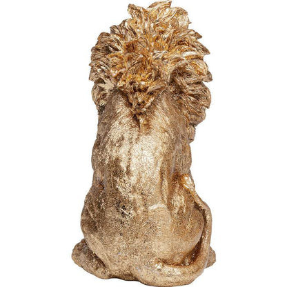 Deco Figurine Sitting Lion Gold 42cm - JULIA VENCE STORE