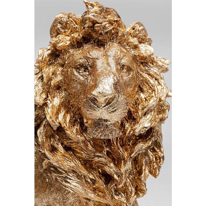 Deco Figurine Sitting Lion Gold 42cm - JULIA VENCE STORE