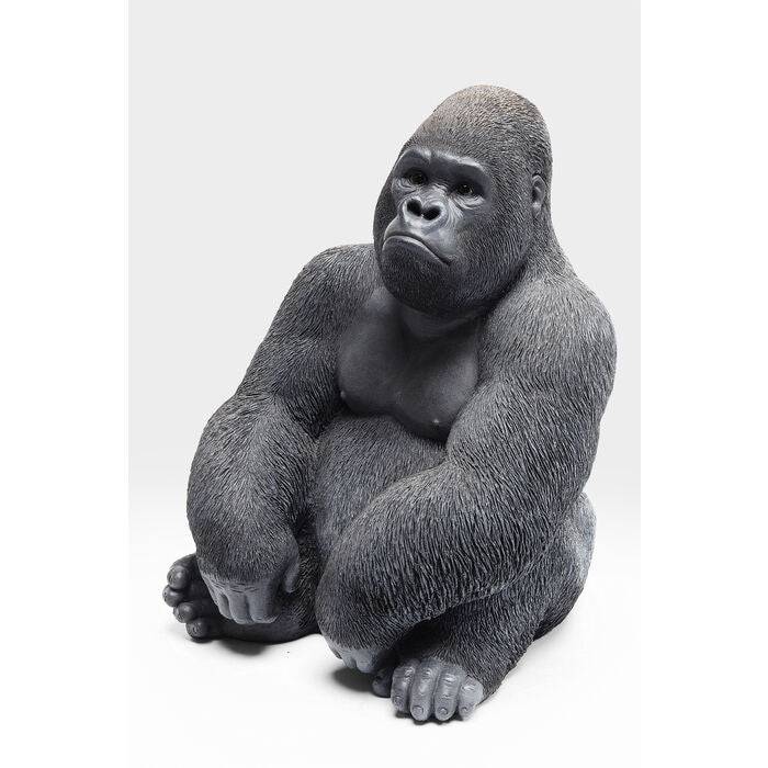 Deco Object Monkey Gorilla Side Medium Black - JULIA VENCE STORE