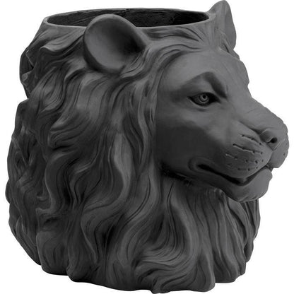 Deco Planter Lion Black - JULIA VENCE STORE