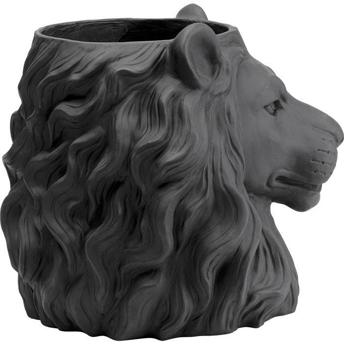 Deco Planter Lion Black - JULIA VENCE STORE