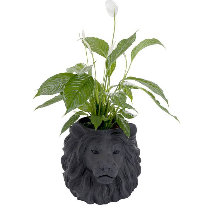 Deco Planter Lion Black - JULIA VENCE STORE