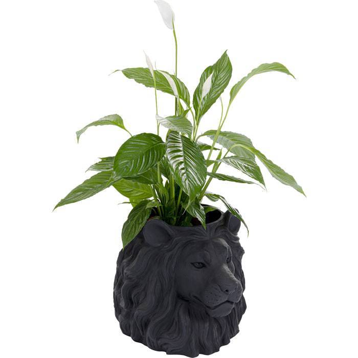 Deco Planter Lion Black - JULIA VENCE STORE