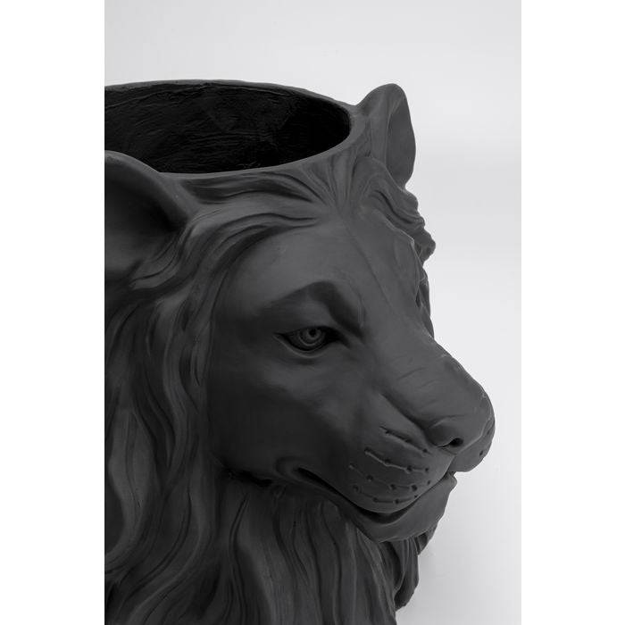 Deco Planter Lion Black - JULIA VENCE STORE