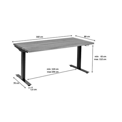 Desk Office Harmony Dark 160x80 - JULIA VENCE STORE