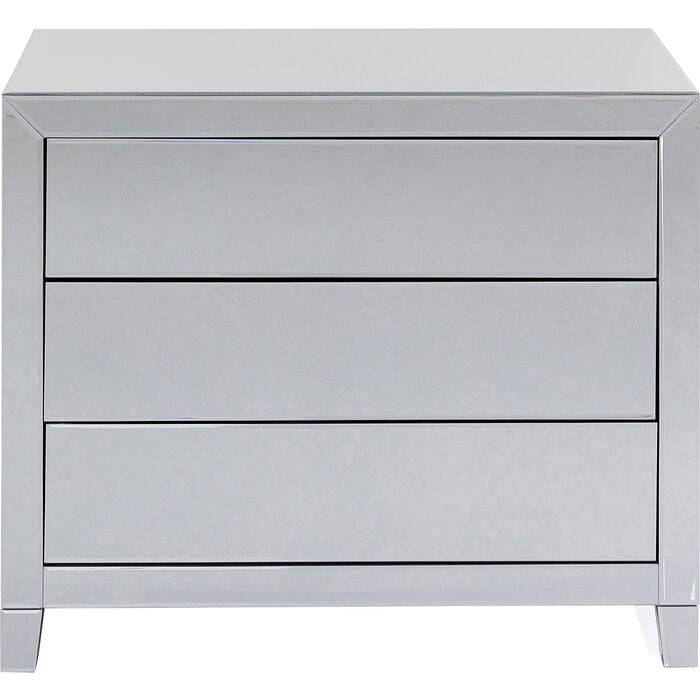 Dresser Luxury Push 3 Drawers Grey - JULIA VENCE STORE