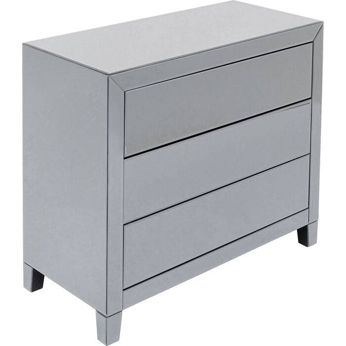 Dresser Luxury Push 3 Drawers Grey - JULIA VENCE STORE