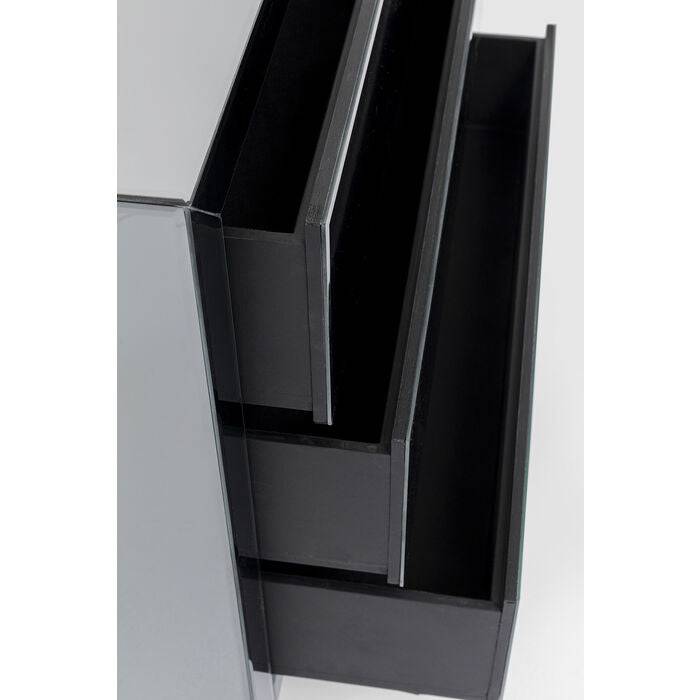 Dresser Luxury Push 3 Drawers Grey - JULIA VENCE STORE