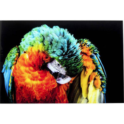 Glass Picture Tropical Parrot 120x80 - JULIA VENCE STORE