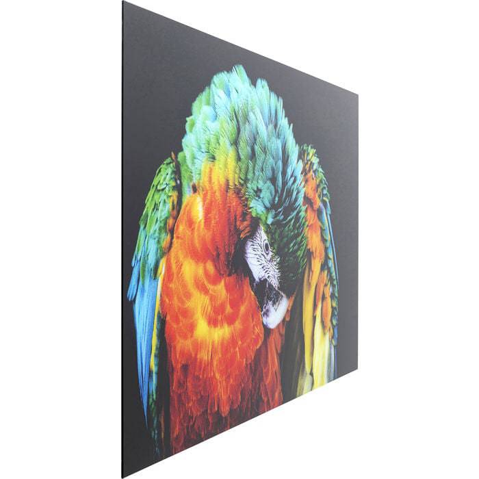 Glass Picture Tropical Parrot 120x80 - JULIA VENCE STORE