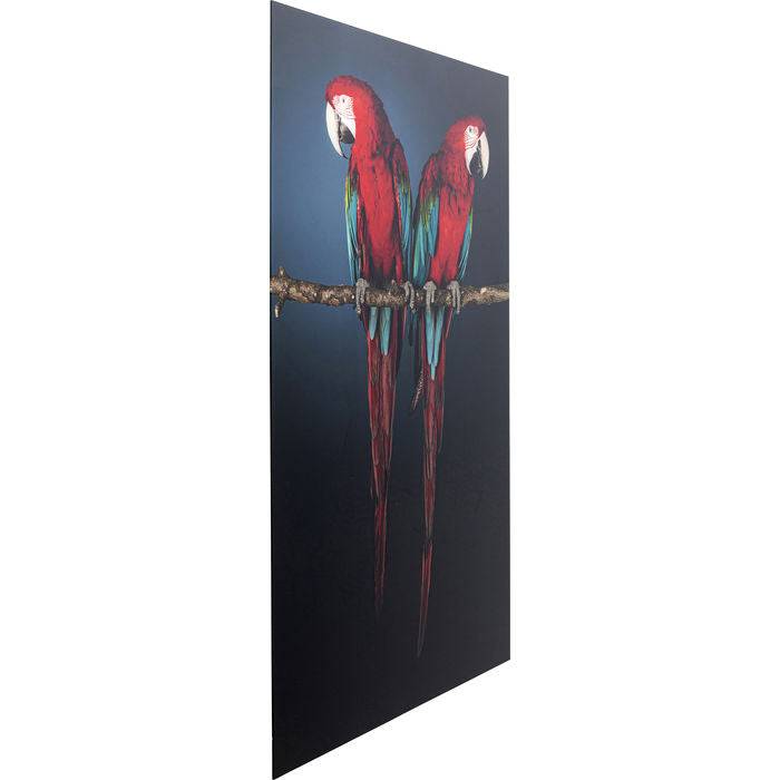 Glass Picture Twin Parrot 80x120 - JULIA VENCE STORE