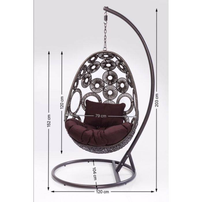 Hanging Chair Ibiza Brown - JULIA VENCE STORE