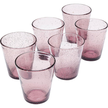 Glass Set Bubble Mauve (6/part)