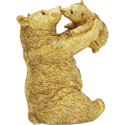 Deco Figurine Bear Lucky Mom Gold 27cm