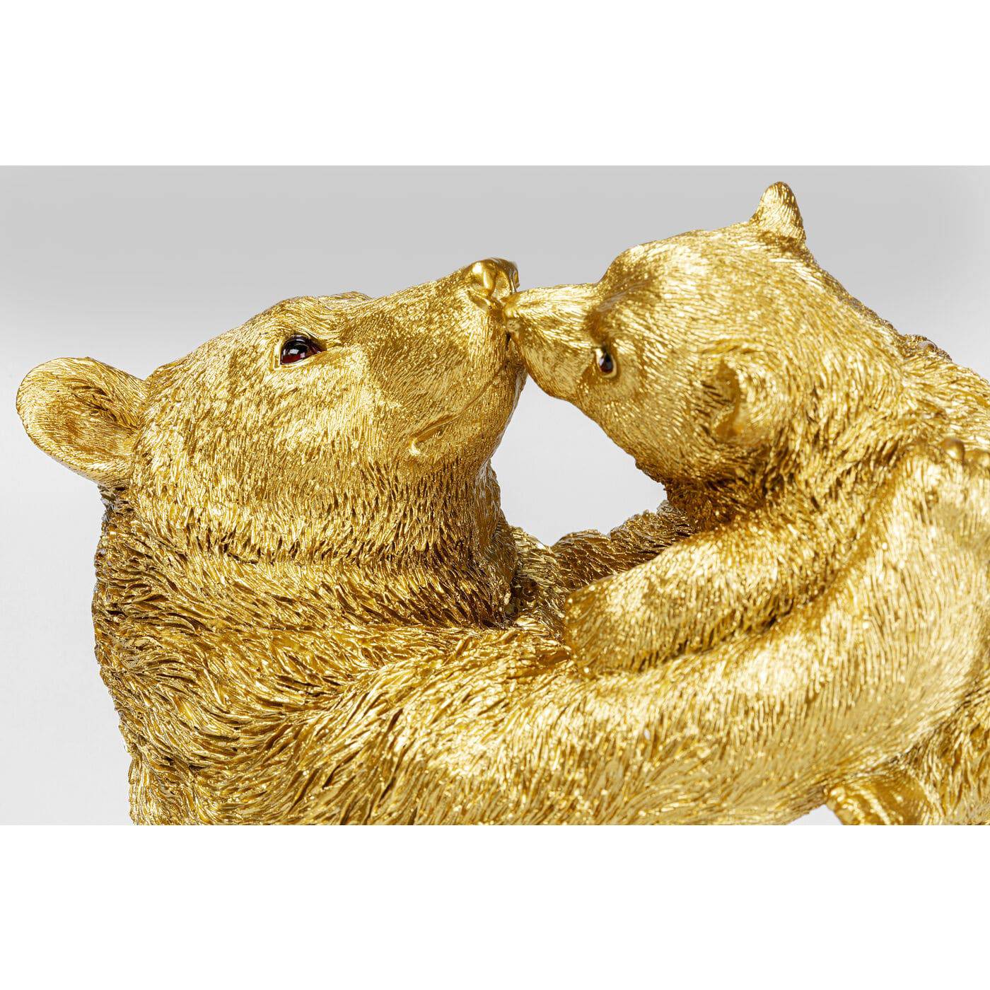 Deco Figurine Bear Lucky Mom Gold 27cm