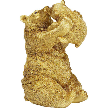 Deco Figurine Bear Lucky Mom Gold 27cm