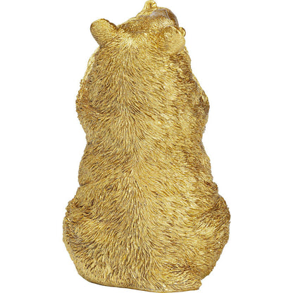 Deco Figurine Bear Lucky Mom Gold 27cm