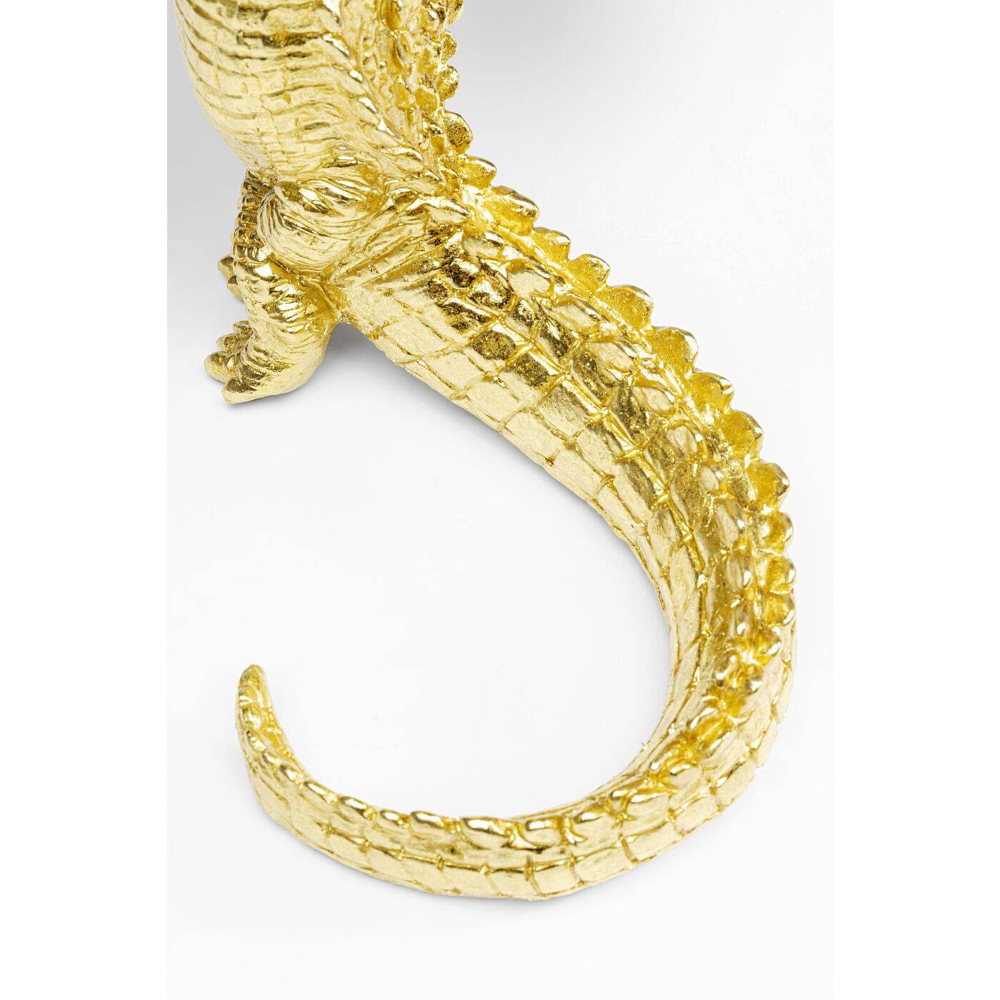 Deco Figurine Alligator Gold 39cm