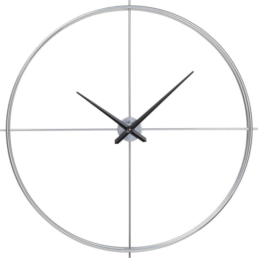 Wall Clock Simple Pure Silver √ò95cm