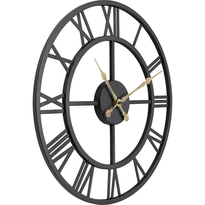 Wall Clock Roman Black √ò41cm