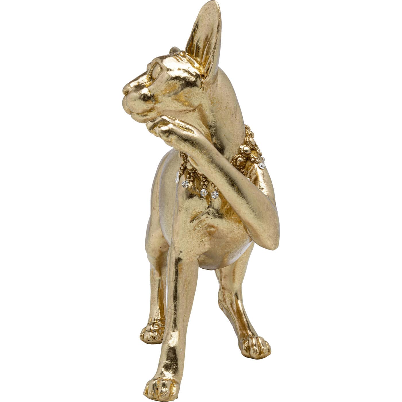 Deco Figurine Standing Cat Audrey Gold 29cm