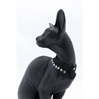 Deco Figurine Sitting Cat Audrey Black 27cm