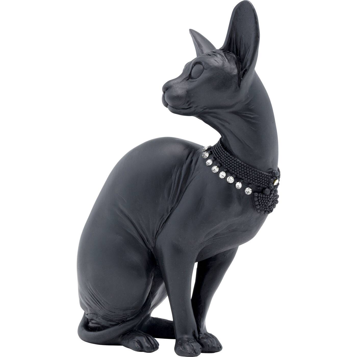 Deco Figurine Sitting Cat Audrey Black 27cm