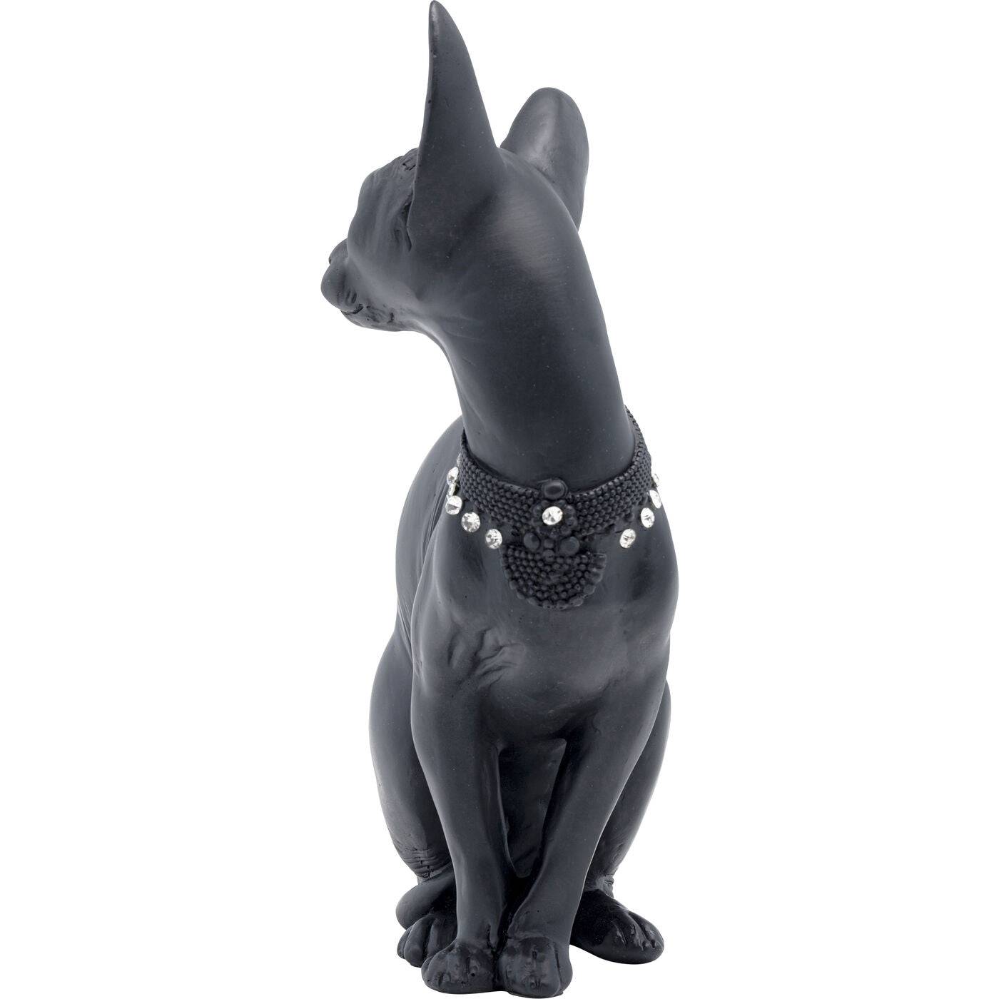 Deco Figurine Sitting Cat Audrey Black 27cm