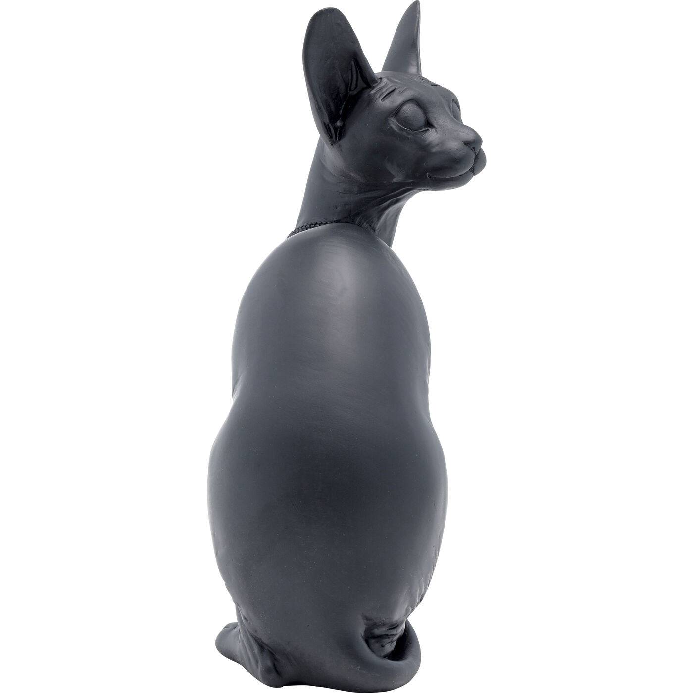 Deco Figurine Sitting Cat Audrey Black 27cm