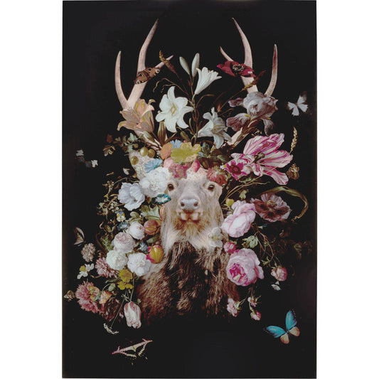 Glass Picture Deer Garden 80x120cm