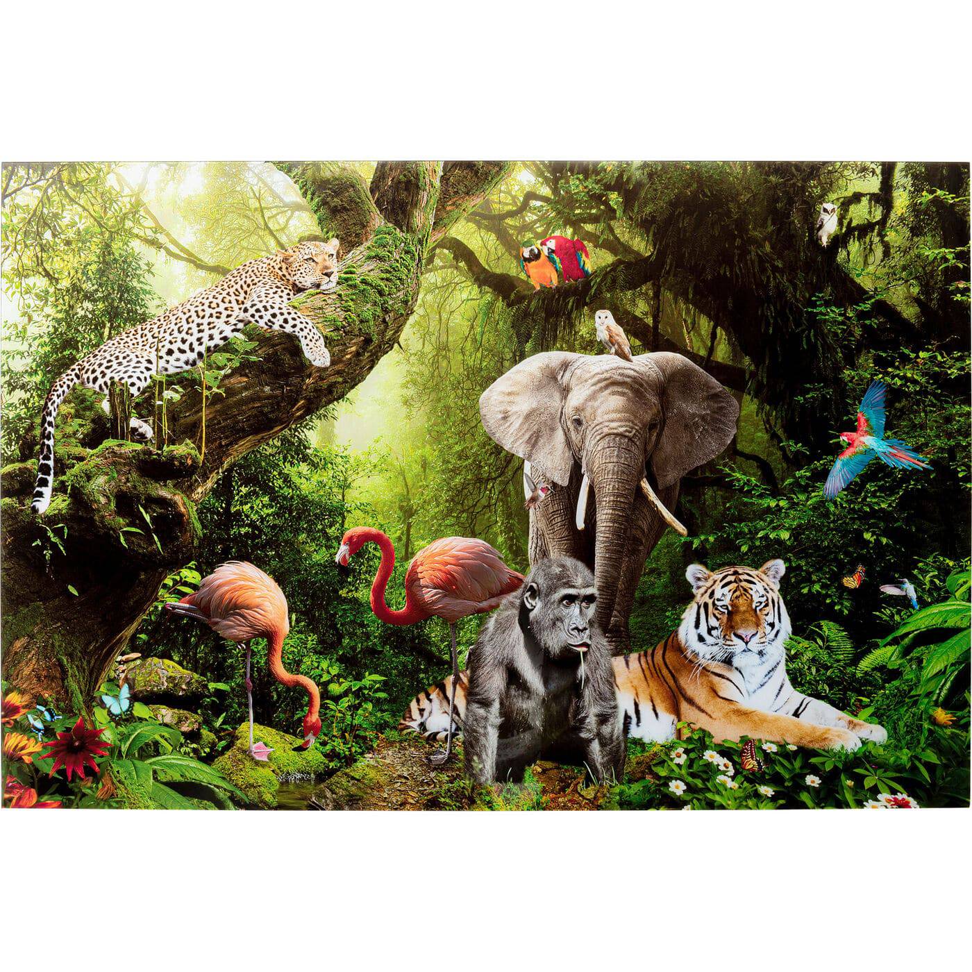 Glass Picture Animal Paradise 150x100cm