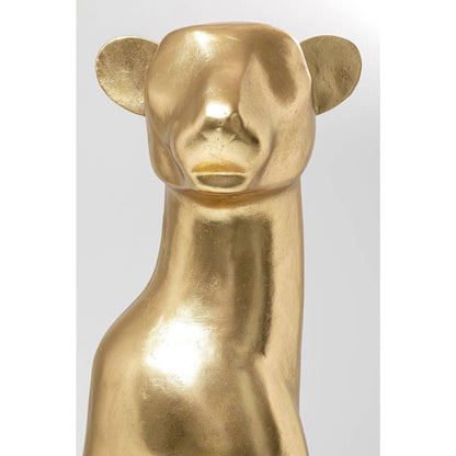 Deco Figurine Sitting Leopard Gold 150cm