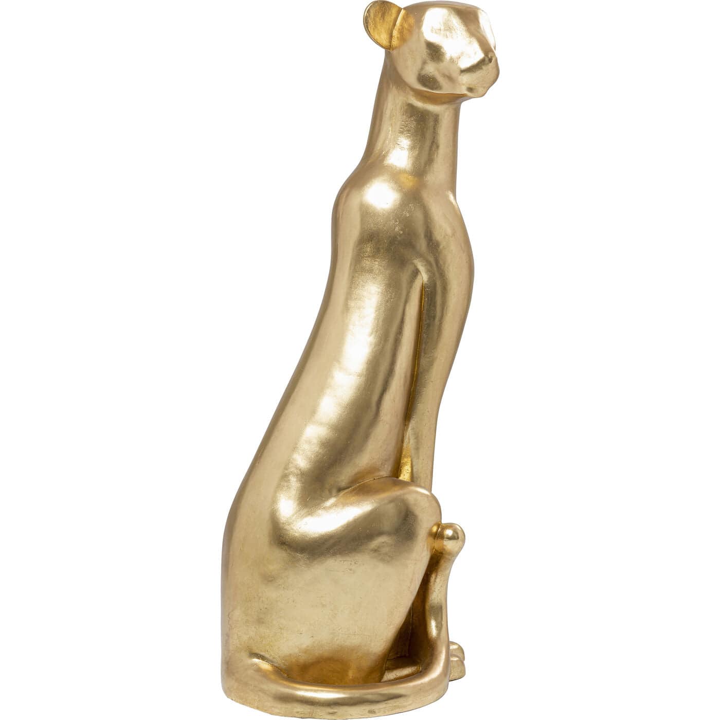 Deco Figurine Sitting Leopard Gold 150cm