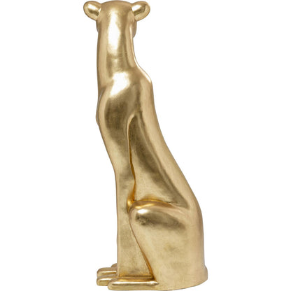 Deco Figurine Sitting Leopard Gold 150cm