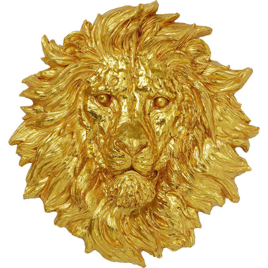 Wall Object Lion Head Gold 90x100cm