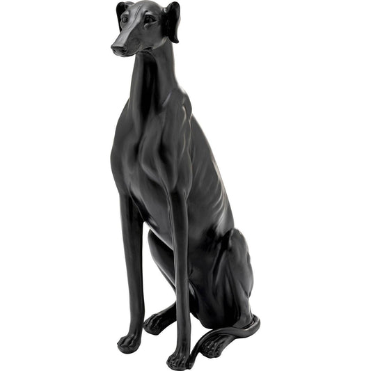 Deco Figurine Greyhound Bruno Black Matt 80cm