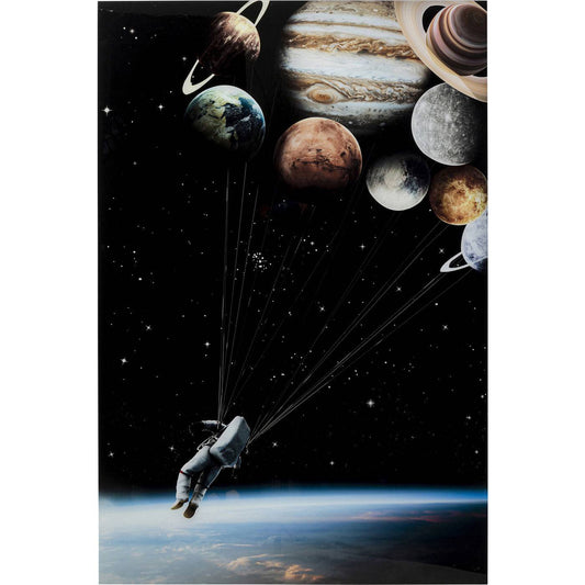 Glass Picture Flying Astronaut 100x150cm