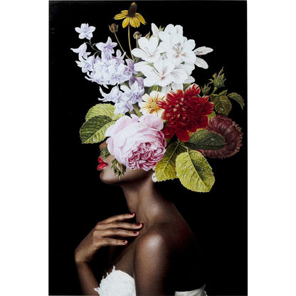 Glass Picture Ms. Bouquet 80x120cm