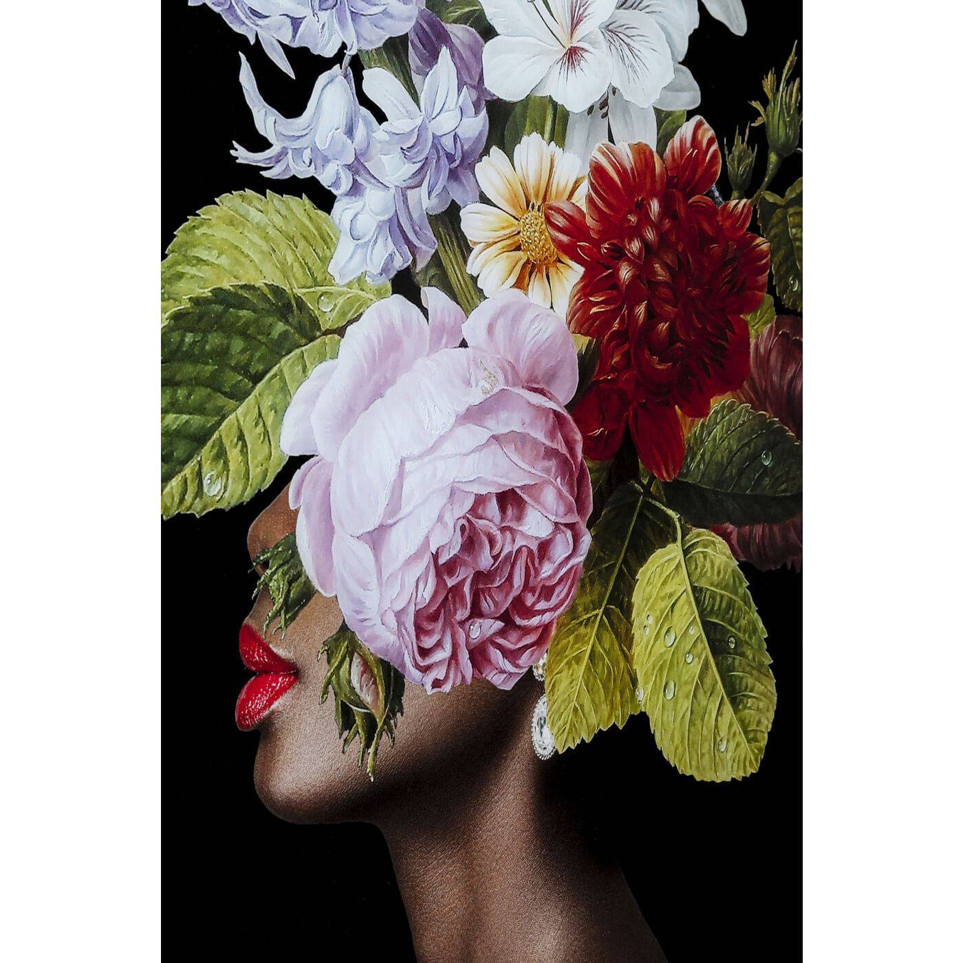 Glass Picture Ms. Bouquet 80x120cm