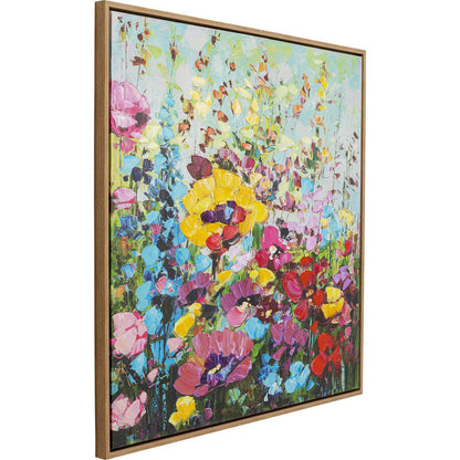 Framed Picture Flowery Meadow 100x100cm