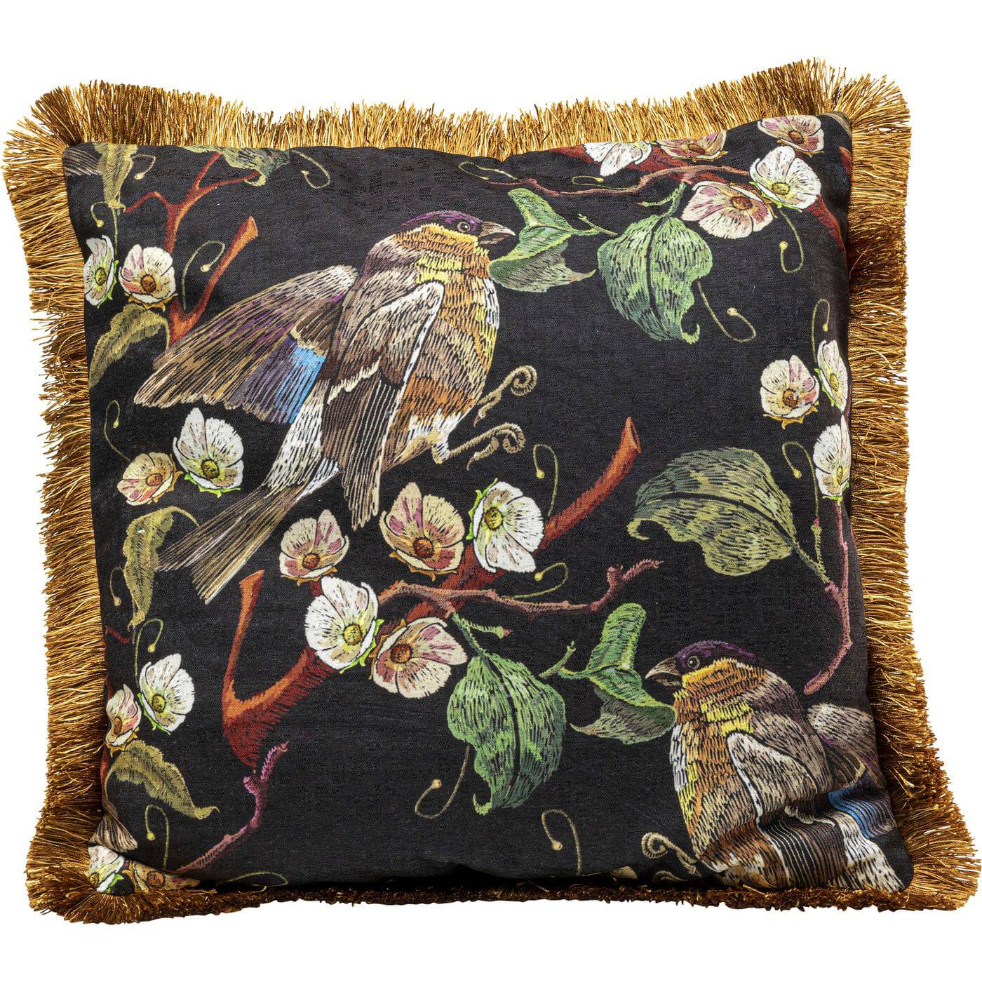 Cushion Bird Fringe 45x45cm