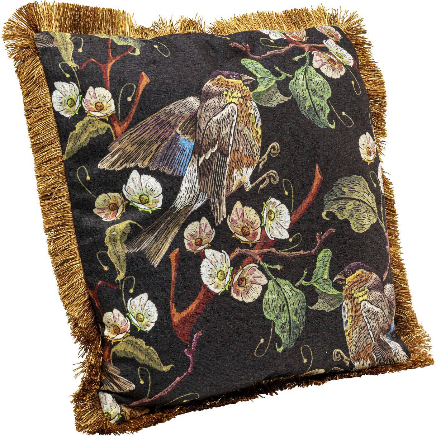 Cushion Bird Fringe 45x45cm