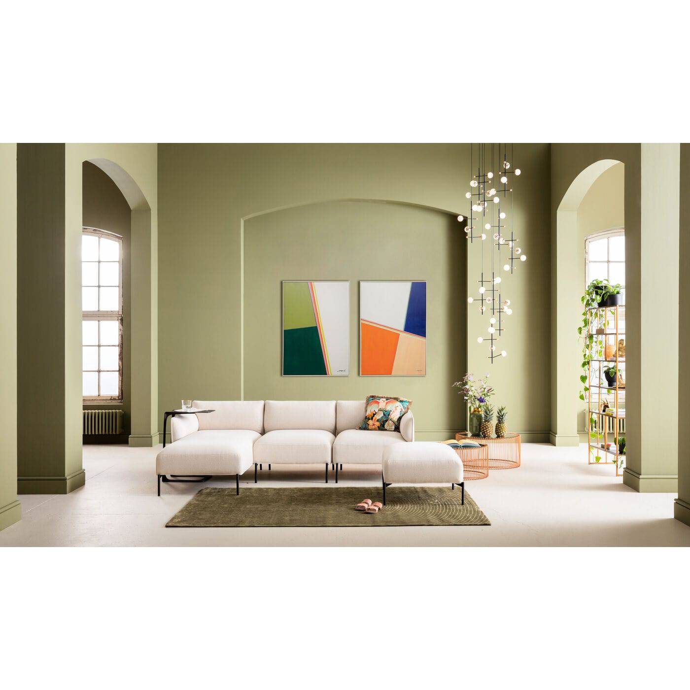 Framed Picture Abstract Shapes Multi 73x103cm